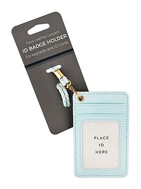Eccolo Lanyard ID Badge Holder, Mint (ST707)