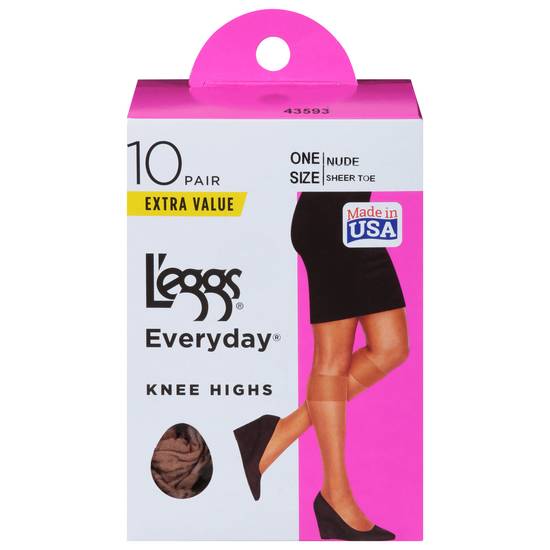 L'eggs Everyday Extra Value Nude Knee Highs