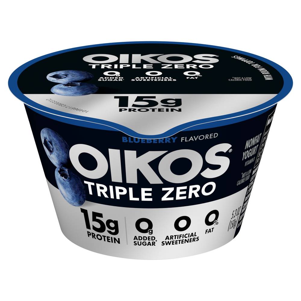 Oikos Triple Zero Blueberry Blended Greek Yogurt (5.3 oz)