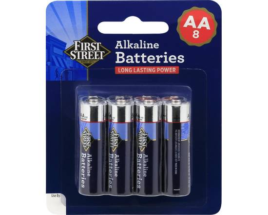 First Street · AA Long Lasting Power Alkaline Batteries (8 ct)