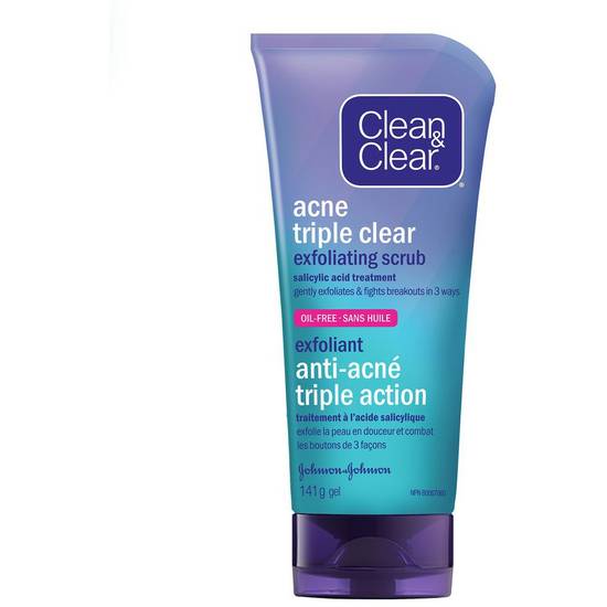 Clean and clear acne deals triple clear exfoliating scrub