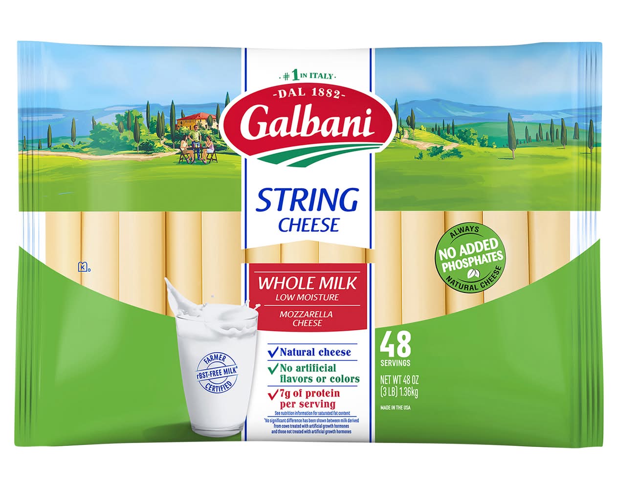 Galbani String Cheese, Whole Milk (48 oz)