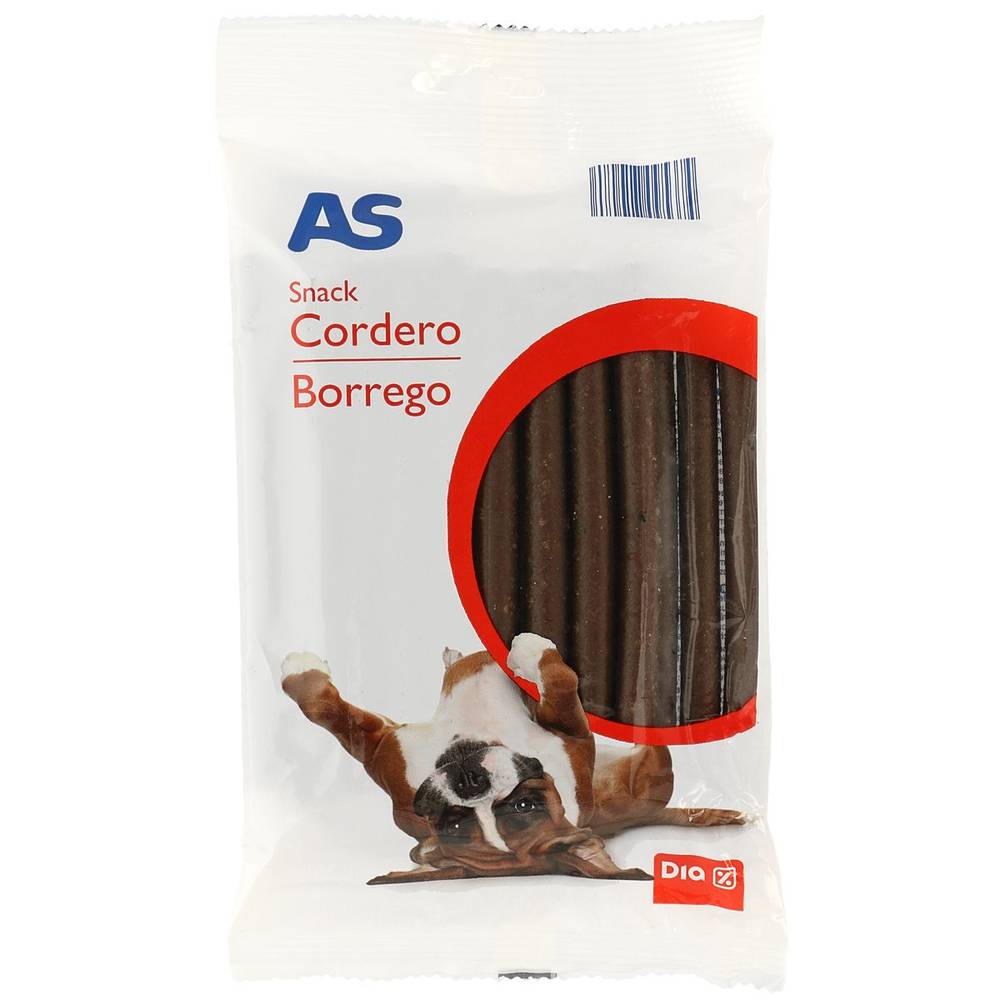 Snack para perros AS sabor cordero bolsa 200 gr