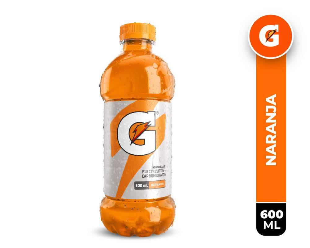 Gatorade Bebida Hidratante Naranja Botella 600 Ml