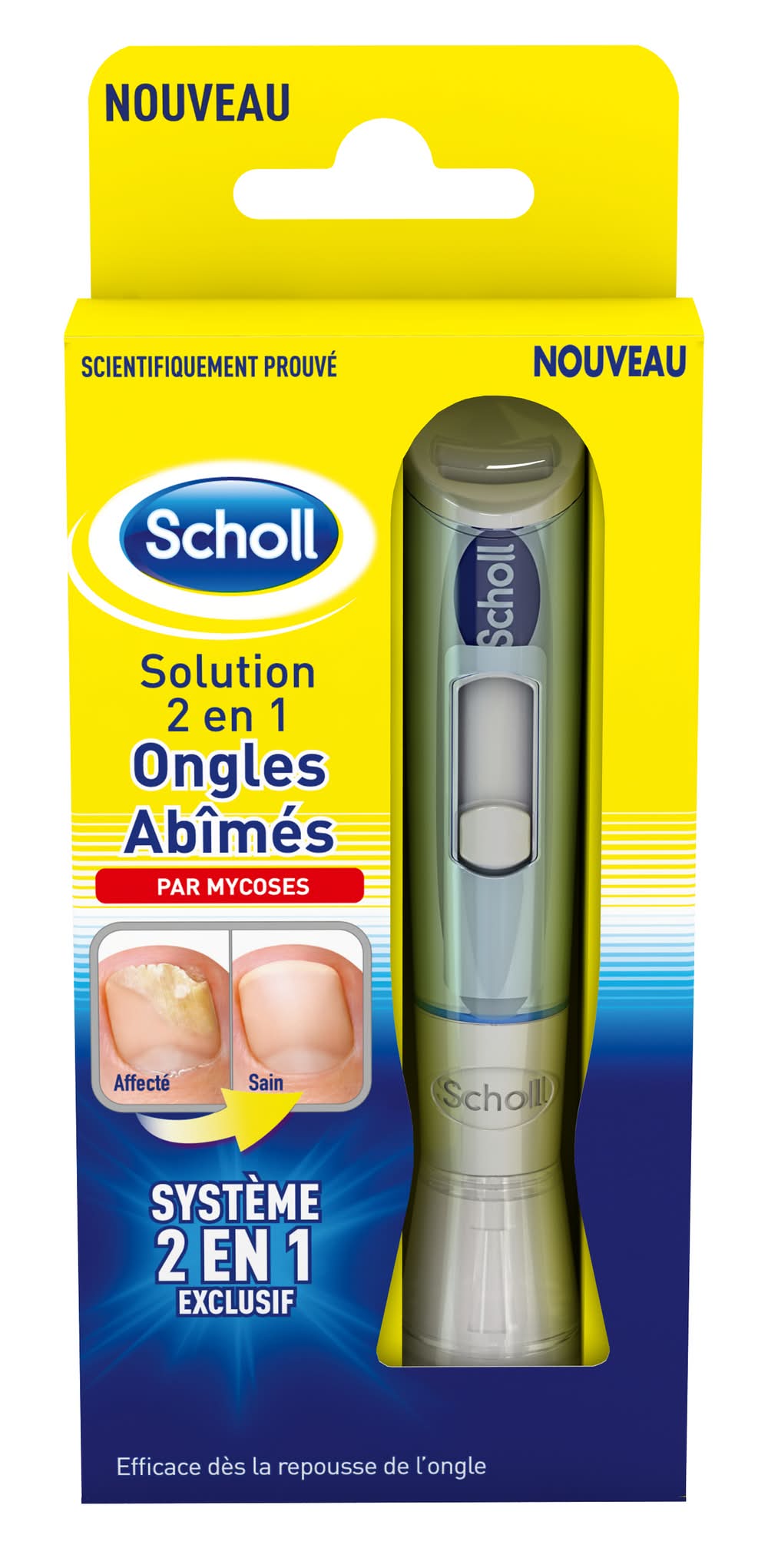 Scholl - Soin ongles abîmés solution 2 en 1 (3,8ml)