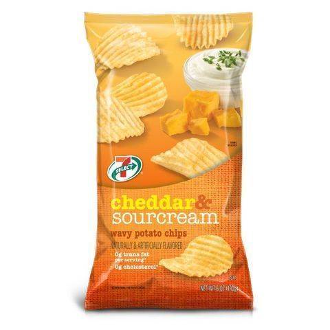 7- Select Ripple Cheddar & Sour Cream Potato Chips 6oz