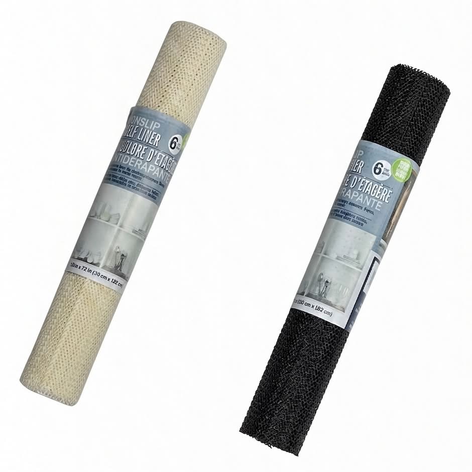 Nonslip Shelf Liner, 12x72 in, Black