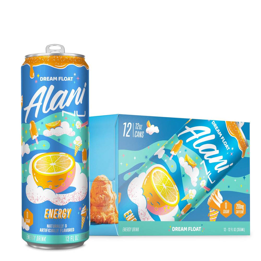 Alani Nu Energy Drink Dream Float (12 floz, 12 ct)