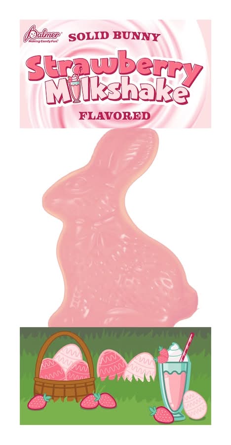 Palmer Bunny-shaped Strawberry Milkshake-flavored Chocolate, 1-ct.