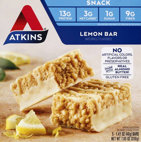 Atkins Lemon Bar Snack (5 ct)