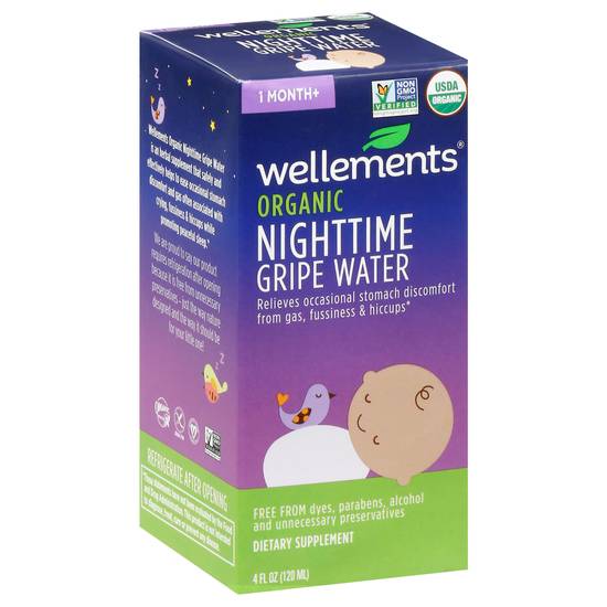 Wellements Organic 1 Month+ Nighttime Gripe Water