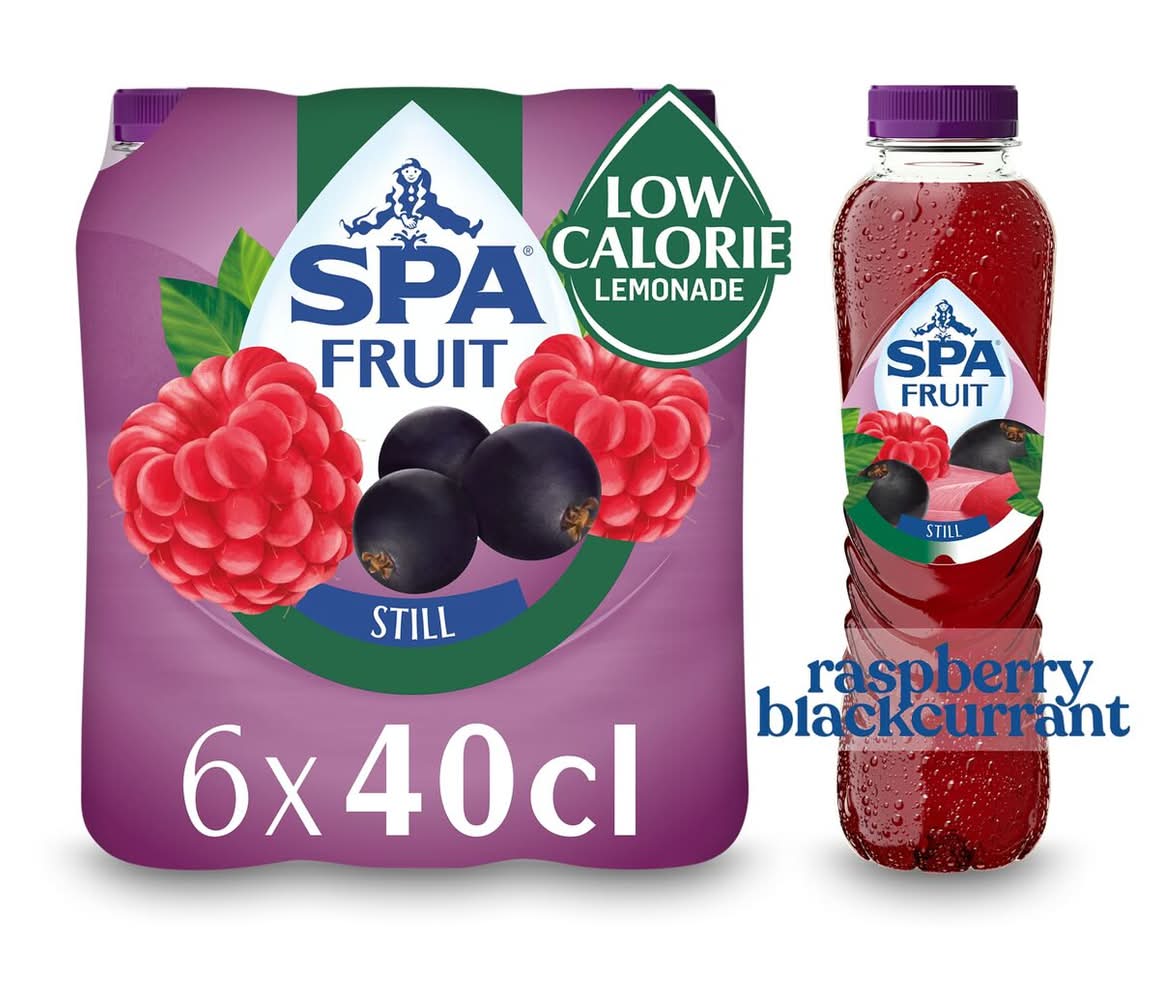 Spa Fruit Limonade aux Fruits Raspberry Blackcurrant Goût 6 x 40 cl