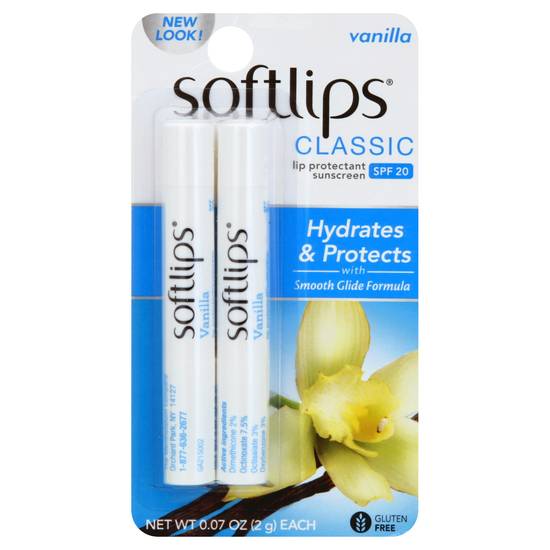 Softlips Classic Vanilla Spf 20 Lip Protectant Sunscreen