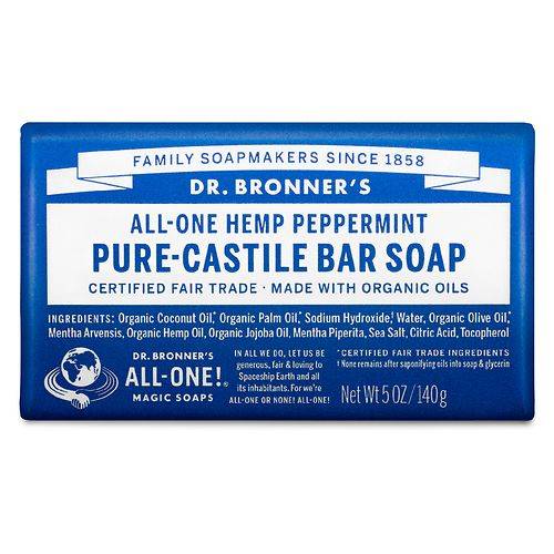 Dr. Bronner's Bar Soap, Peppermint Peppermint - 5.0 oz