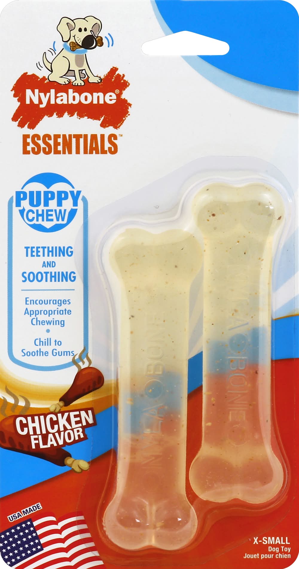 Nylabone Essentials Chicken Flavor Puppy Chew Toy (2.1 oz)
