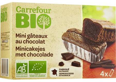 Carrefour - Mini gâteaux au chocolat bio (160g)