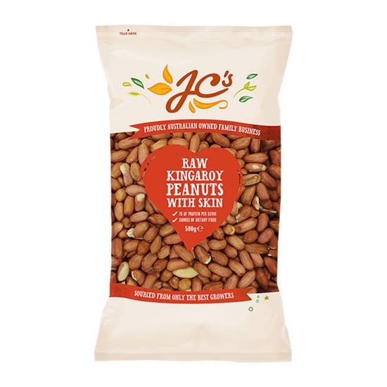Jc Peanuts Raw N/b W/s 500g