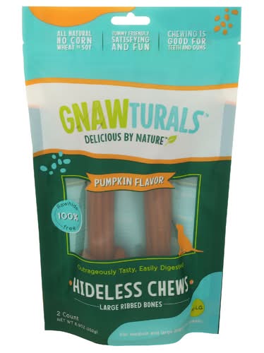 Gnawturals Medium-Large Pumpkin Hideless Chews