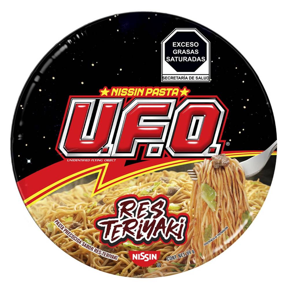 Nissin UFO · Sopa de pasta precocida, res teriyaki (81 g)