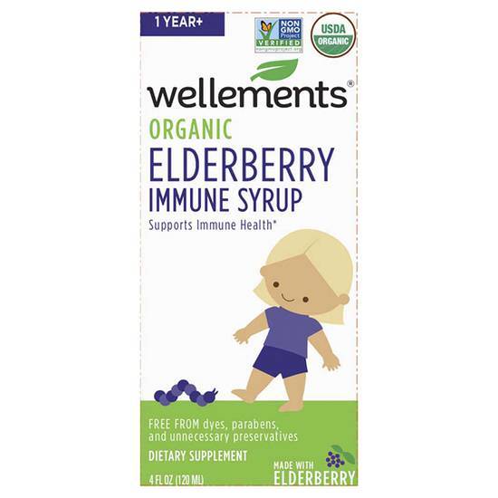Wellements Organic Elderberry Immune Syrup (4 fl oz)