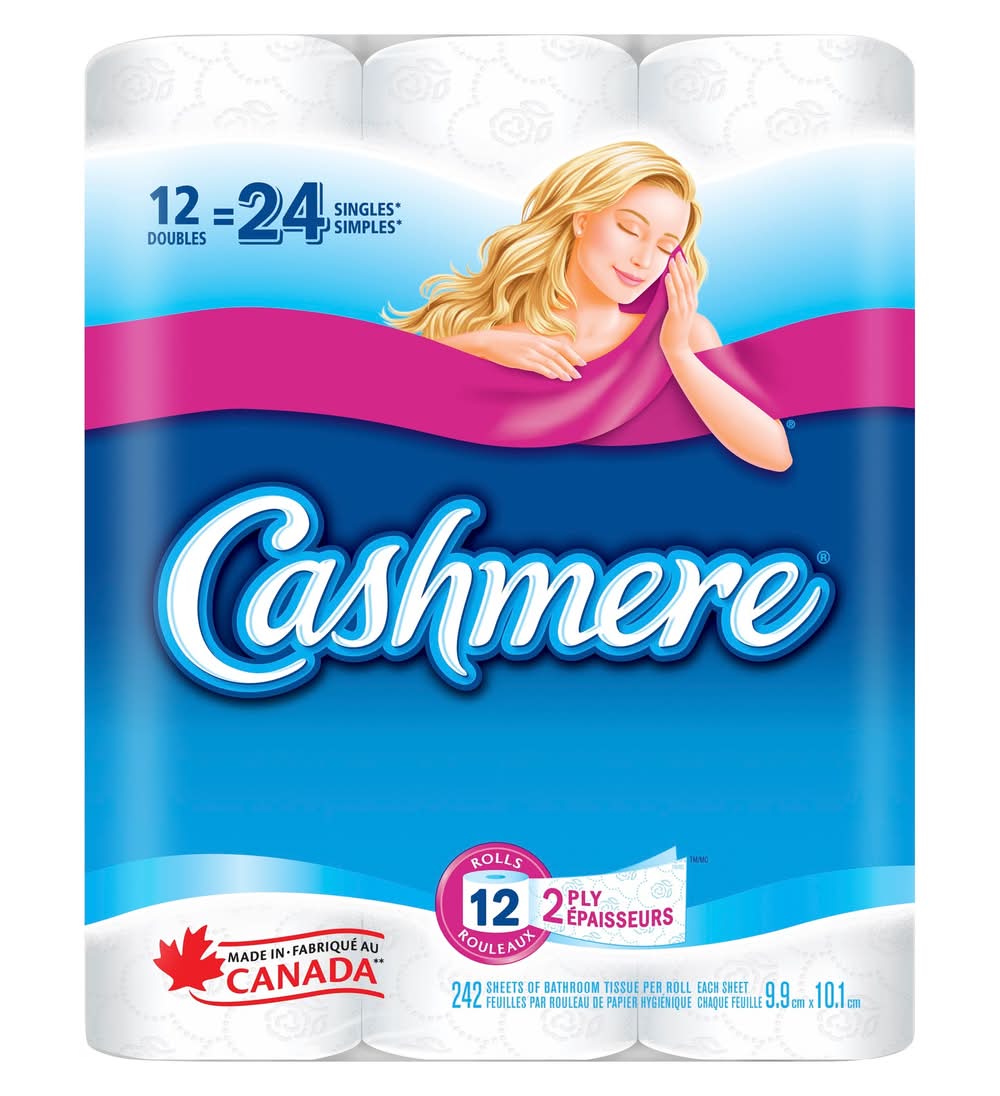 Cashmere 2 Play Bathroom Tissue Rolls, 9.9x10.1 cm, White (12 ct)