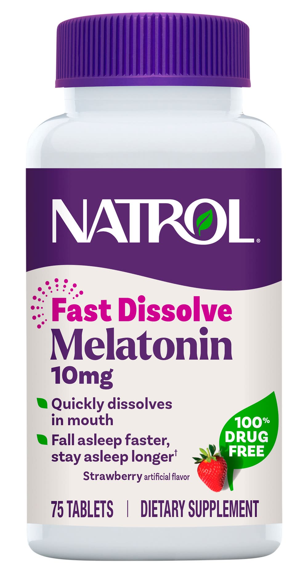 Natrol Fast Dissolve Melatonin 10mg, Strawberry (75 ct)