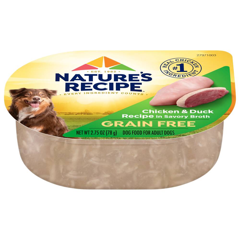 Nature's Recipe Adult Wet Dog Food - Grain Free, 2.75 Oz. (Flavor: Chicken & Duck, Size: 2.75 Oz)