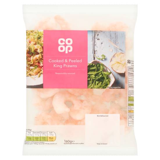 Co-Op Cooked & Peeled King Prawns 180g