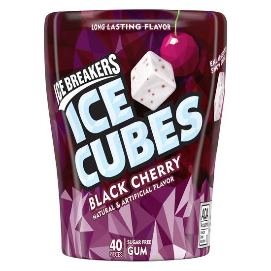 Ice Breakers Ice Cubes Black Cherry Flavored Sugar Free Gum