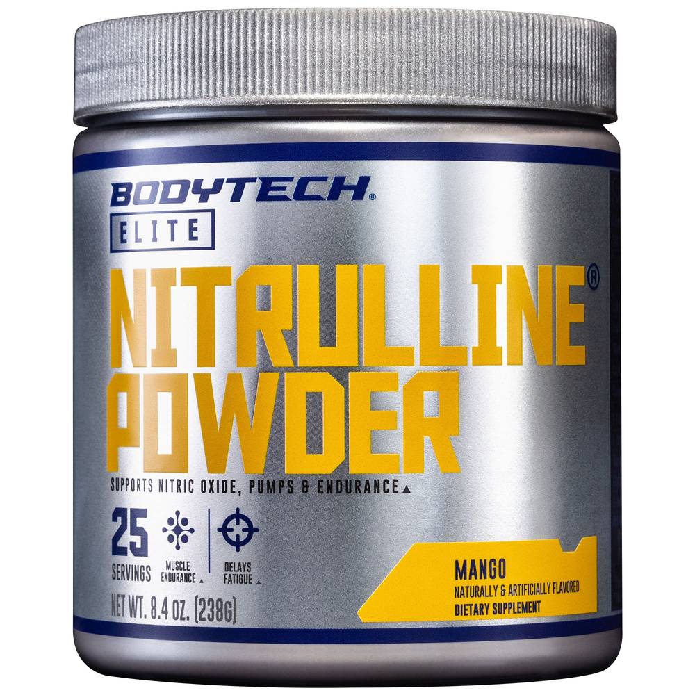 Bodytech Elite Nitrulline Powder Supports Nitric Oxide Pumps & Endurance (mango) (8.4oz)