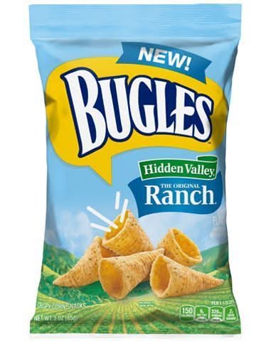 Bugles Hidden Valley Crispy Corn Snacks, Ranch (3 oz)