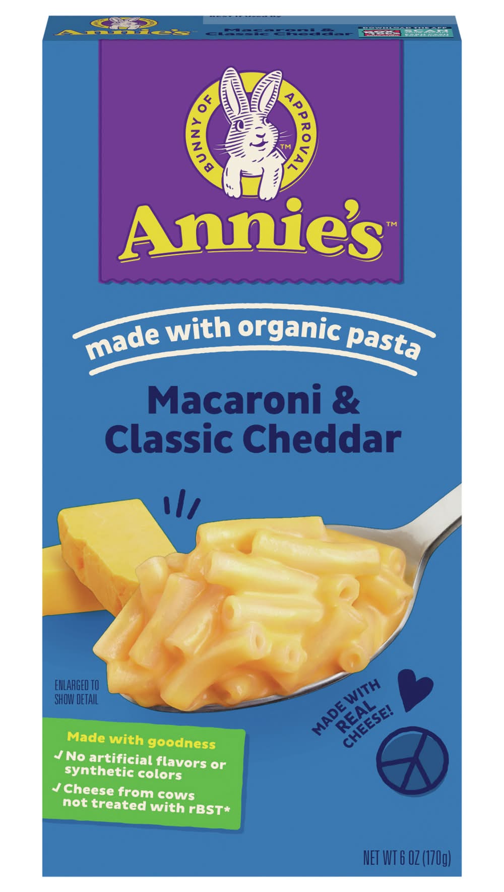 Annie's Classic Cheddar Organic Pasta Macaroni & Cheese (6 oz)