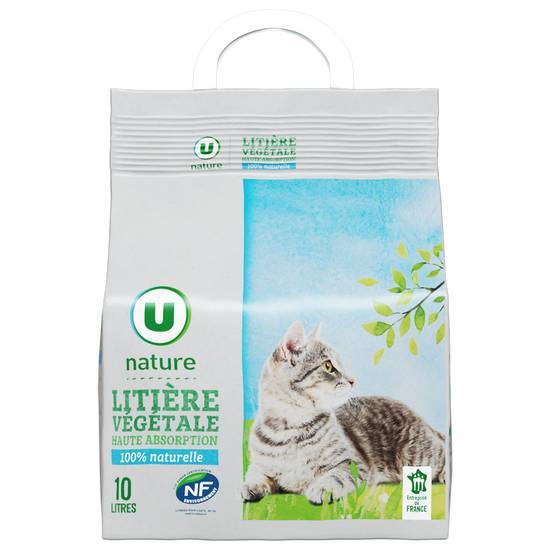 Les Produits U - Nature litière végétale pour chat haute absorption (10l)