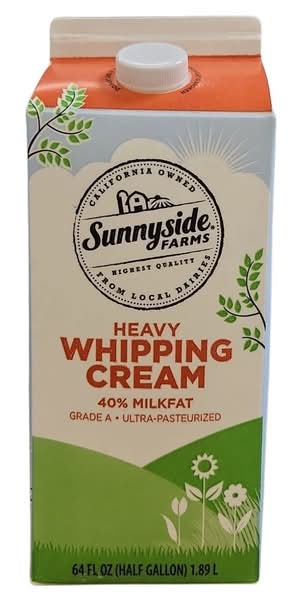 Sunnyside Farms 40% Milkfat Heavy Whipping Cream (64 fl oz)