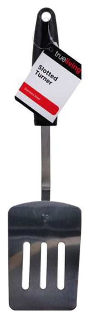 True Living Stainless Steel Slotted Turner