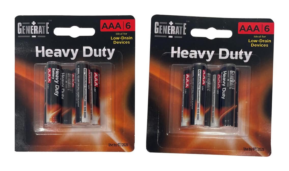 Generate Heavy Duty Aaa Batteries 6 Ct