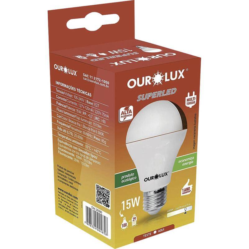 Ourolux lâmpada superled bivolt (15w)