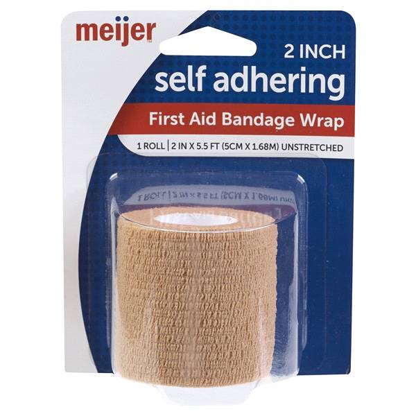 Meijer Self Adhering First Aid Bandage Wrap (2 in)