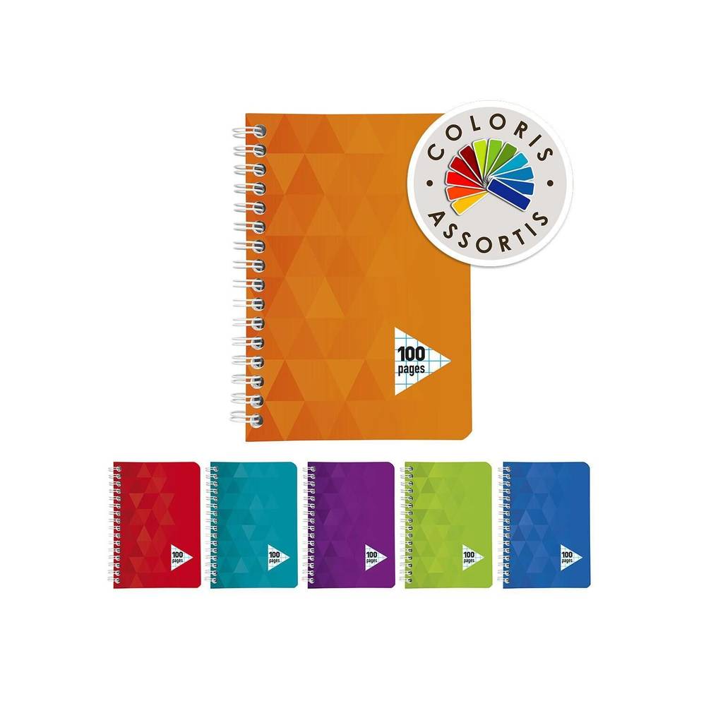 Carrefour - Carnet spirale 9x14 100 pages 5x5
