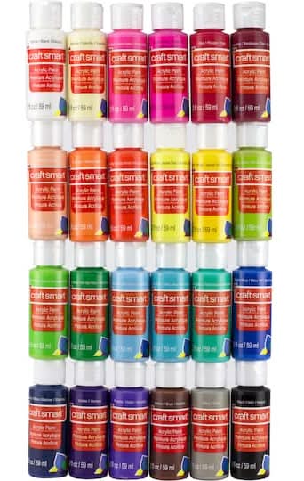 Craft Smart Acrylic Paint Piece Set, Assorted (24 ct)