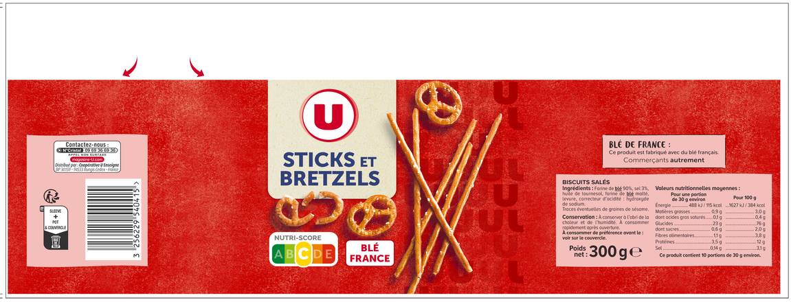 U - Sticks & bretzels salés