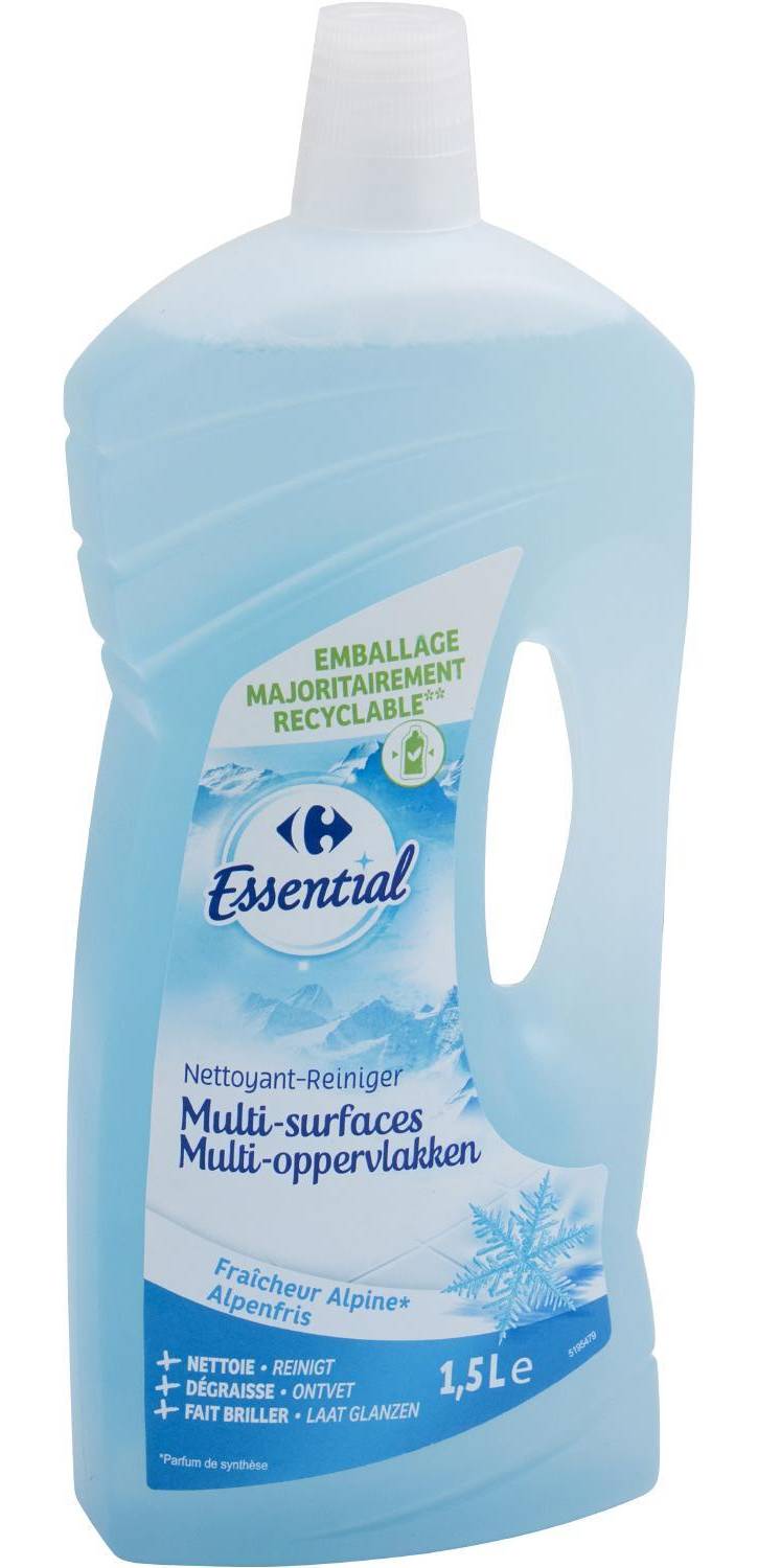 Carrefour Essential - Nettoyant ménager fraîcheur, alpine (1,5L)
