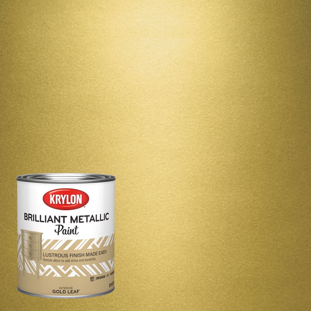 Krylon Latex Pre-Tinted Gold Leaf Metallic Paint (1-quart)
