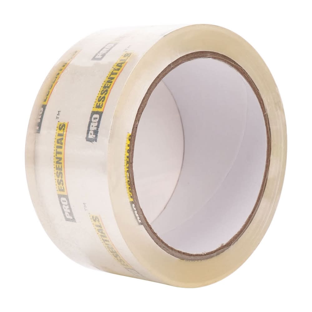 Pro Essentials Heavy Duty Packaging Tape Super Clear 1.88 In X 50 Yd