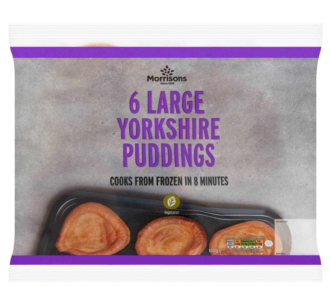 Morrisons 6 Large Yorkshire Puddings 180G�� (Frozen)