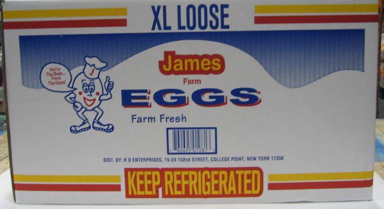 James Farm - Extra Large Loose Eggs - 30 Dozen (1X30|Case of 1)