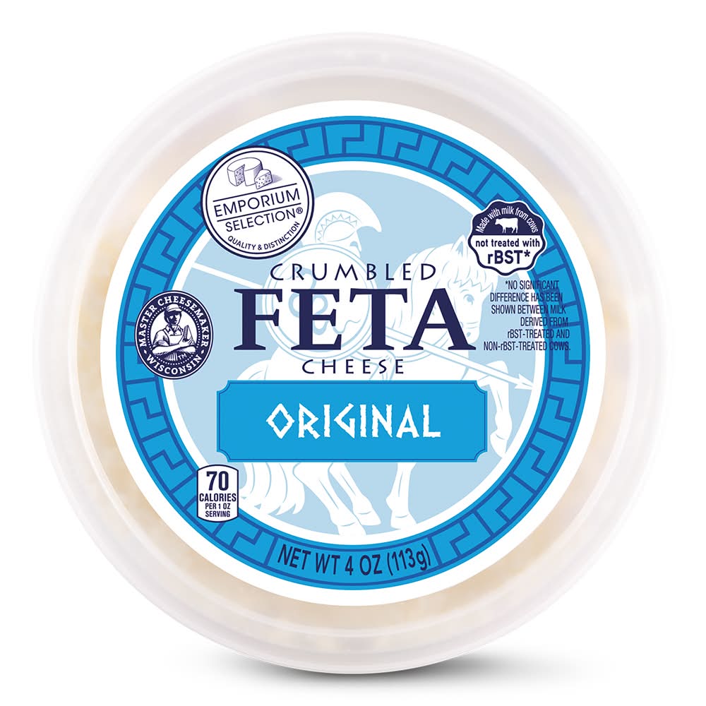Emporium Selection Crumbled Feta Cheese Reduced Fat (4 oz)