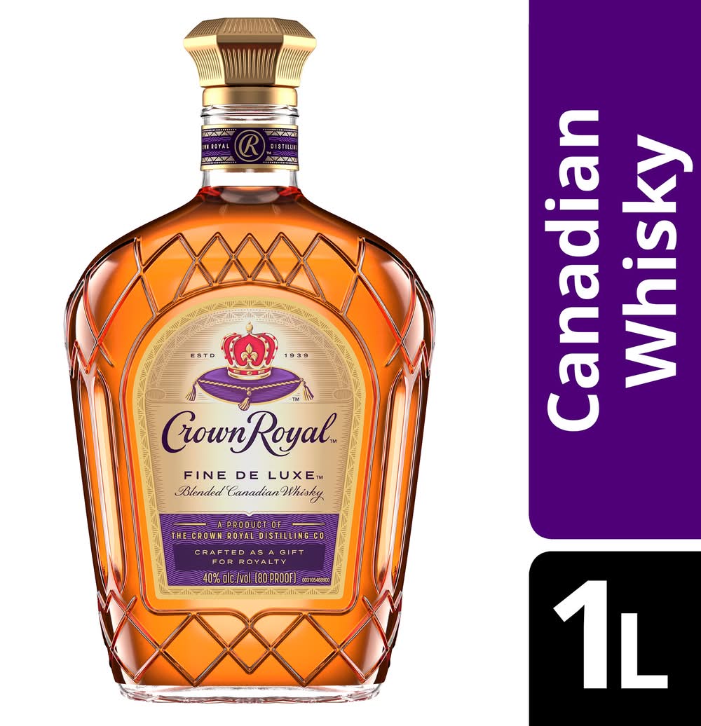 Crown Royal Fine De Luxe Blended Canadian Whiskey, Oak & Vanilla (1 L)