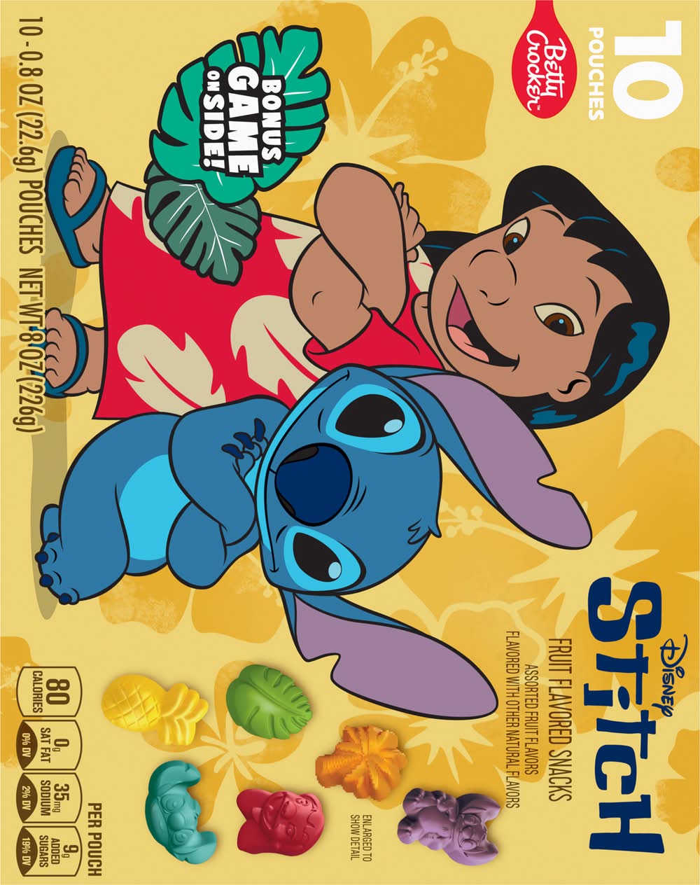 Betty Crocker Disney Stitch Fruit Flavored Snacks, Assorted Fruit