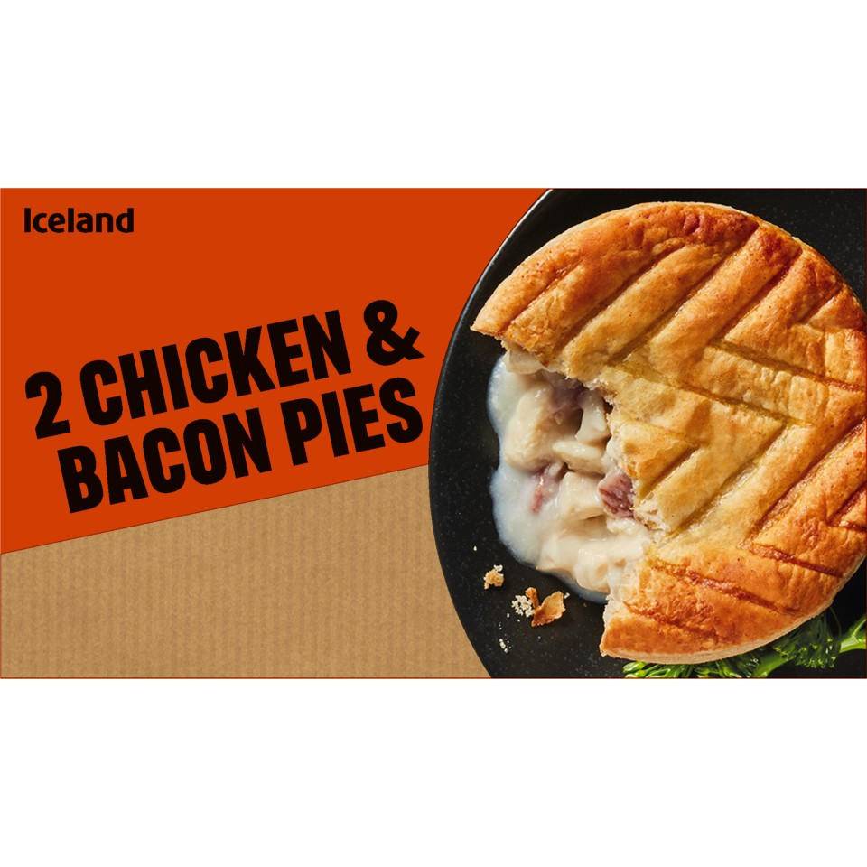 Iceland 2 Pack Chicken & Bacon Pies